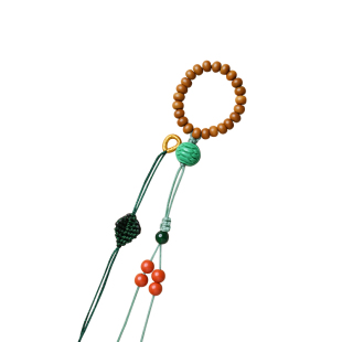 原创手编手捻葫芦配件挂绳挂坠手指盘玩指环文玩跑环手把件绳DIY