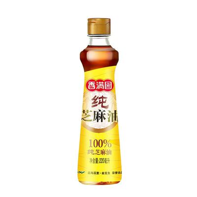 香满园纯芝麻油220ml 调味油凉拌菜饺子火锅蘸料纯芝麻油