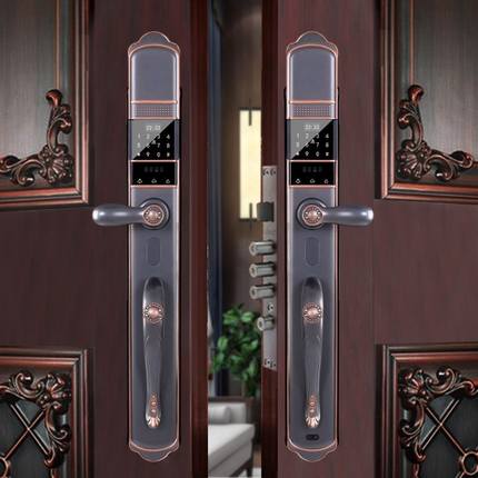 3d人脸识别智能锁 涂鸦zigbee智能家居 欧式复古密码锁别墅指纹锁