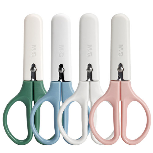 晨光儿童小剪刀宝宝剪刀安全手工制作不伤手幼儿园美工美术专用学生随身便携式圆头塑料小剪子剪纸刀小号裁纸