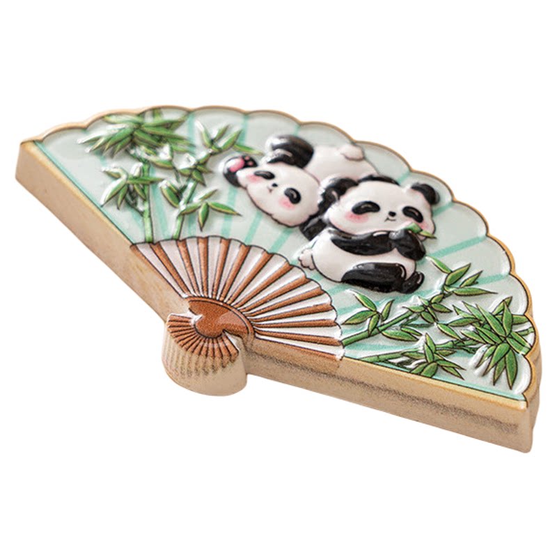 中国风戏曲熊猫磁性冰箱贴装饰品