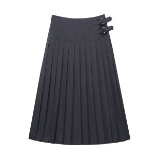 美特斯邦威半裙女2026春季新款潮流百搭显瘦休闲舒适中腰百褶半裙