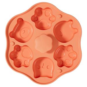 波咯咯宝宝蒸糕模具猫爪婴儿辅食工具香肠磨具硅胶食品级耐高温