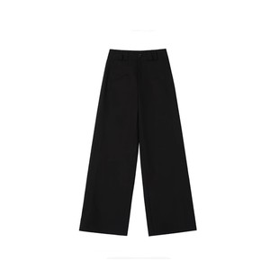 黑色阔腿西装裤大码休闲小个子秋冬加绒裤子冬女款今年流行梧桐裤