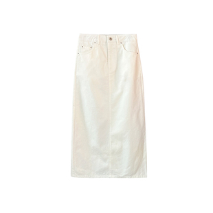 遮胯一把好手~!白色高腰牛仔半身裙女2026新款春季休闲中长裙子