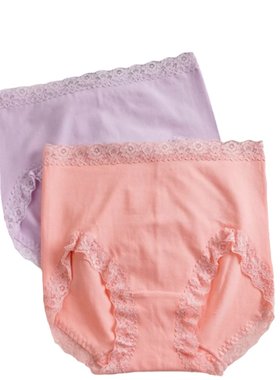 内裤女纯棉高腰三角裤100%全棉