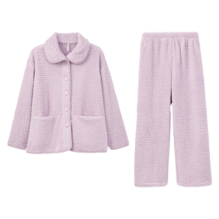 安之伴【巨保暖】珊瑚绒情侣睡衣冬季加厚冬款法兰绒男女士家居服