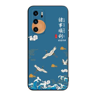 秋昊适用于华为p40手机壳ana-an00新款复古p40简约huawei保护套ana-tn00国潮风6.1寸软硅胶p40网红新款p40全