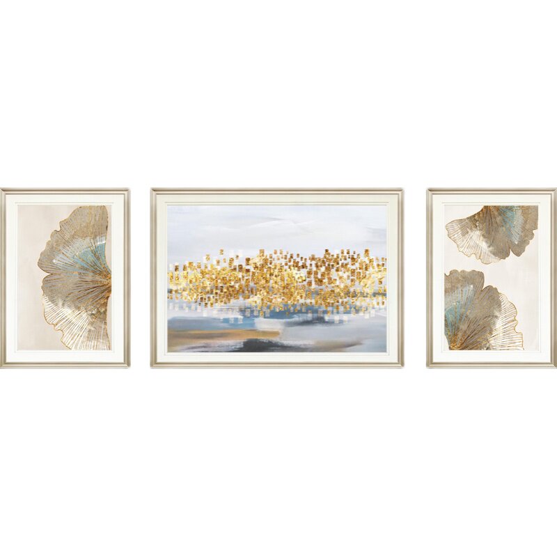 美式风现代轻奢简欧银杏叶装饰画