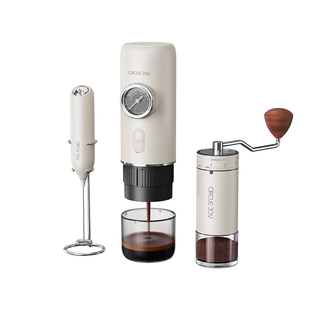 圆乐便携式咖啡机套装自动意式浓缩咖啡机小型家用户外胶囊咖啡机