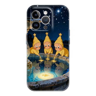 可爱发财星星人全包透明手机壳