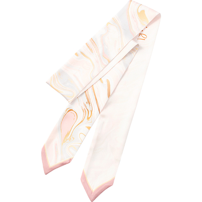 知雾丝巾油画风绑包包丝带