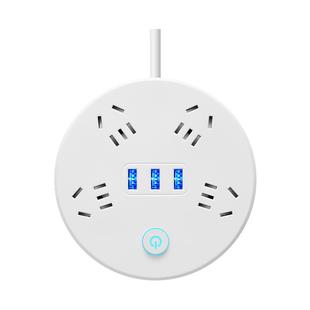 可伸缩收纳大功率多功能USB插座面板多孔插排带线接板插线板长线