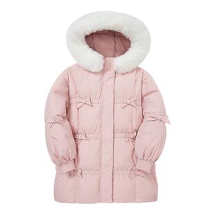 巴拉巴拉女童羽绒服加厚中长款儿童外套大童女孩冬季2026新款童装