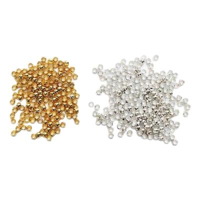 定位珠diy饰品配件银色金属可夹扁固定扣手工手链项链收尾隔珠