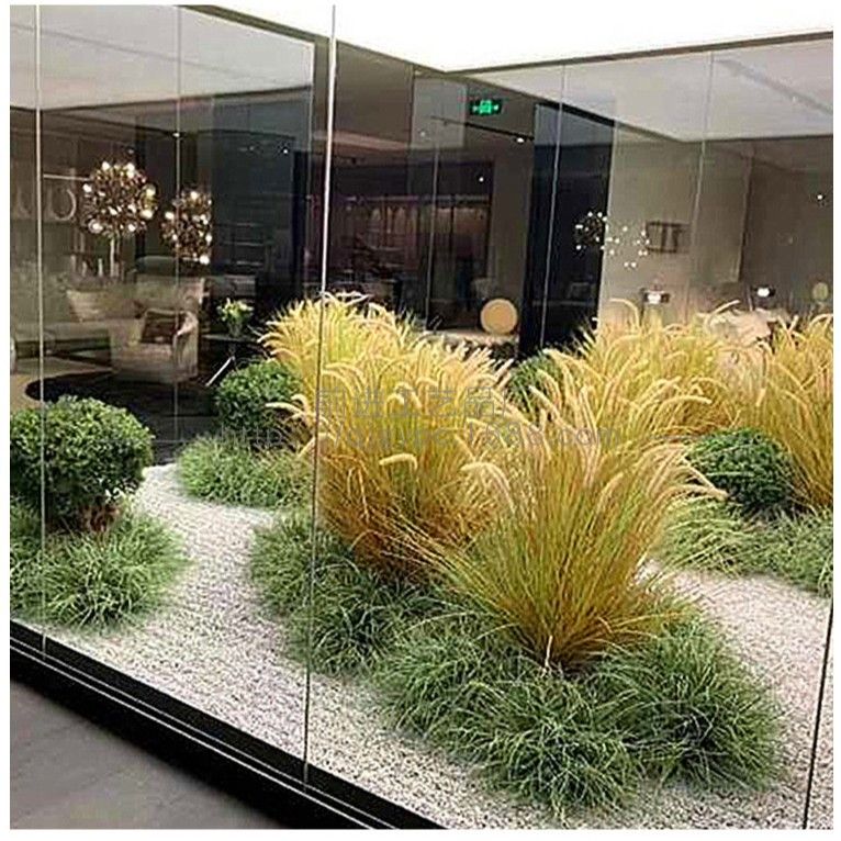 仿真草垛草堆景观制作假草绿草软装道具草丛团草芦苇商场装饰软装