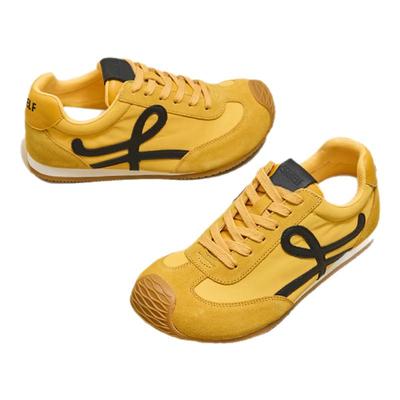 6cm内增高黄色德训鞋女款2025春