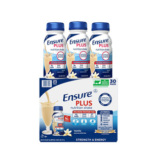 美国雅培Ensure成人大安素蛋白质液体水奶237ml*30瓶plus香草味