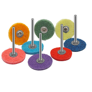 T型尼龙纤维磨头3MM杆尼龙轮磨片金属不锈钢打磨毛刺抛光电磨头