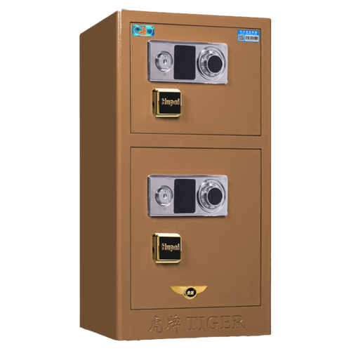 虎牌家用大型保险柜90cm100cm120/150/180厘米高全钢商用防火防盗指纹密码机械钥匙锁双门报警可以固定保管箱