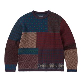 thisisneverthat®Block Knit L/S Top 秋冬新款拼色针织上衣