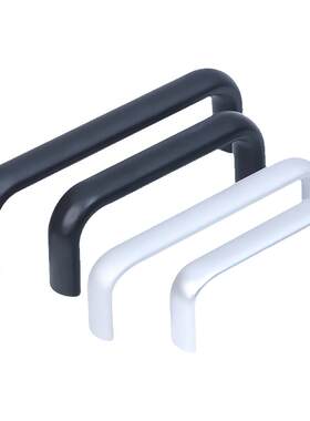 铝合金椭圆拉手 内螺纹U型机箱锌合金工业把手黑孔距=114/152/203