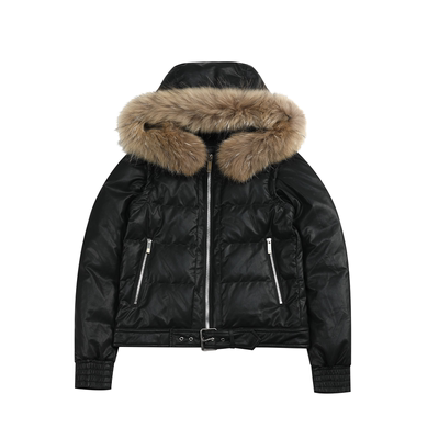 (noE)90国标白鸭绒真貂毛羽绒服