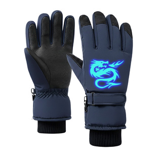 儿童滑雪手套男童玩雪加厚保暖男孩户外骑行打雪仗防风抗寒防滑冬