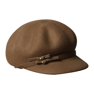 秋冬新款羊毛呢八角帽女英伦复古百搭鸭舌帽时尚休闲画家帽报童帽