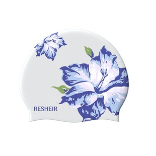 泳帽女士硅胶防水游泳帽加大号舒适不勒头长发专用印花成人护耳