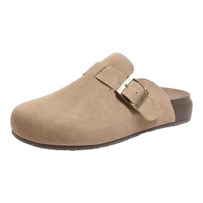 Camel/复古厚底博肯半拖鞋