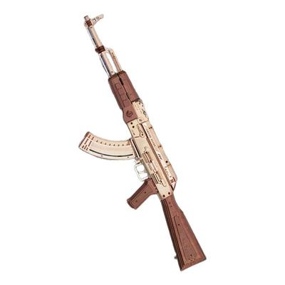 左轮手枪模型木质拼装玩具手工