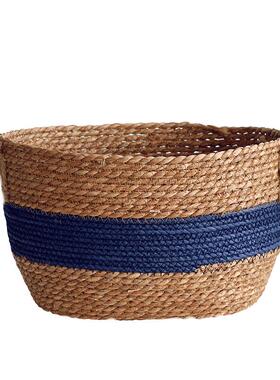 清仓3件7折ins风草编装饰篮子