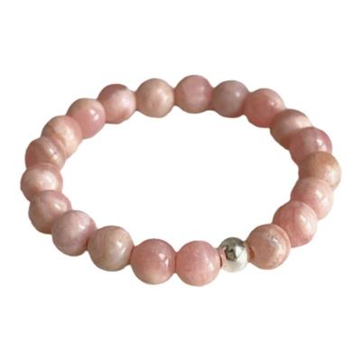 OkFineyard天然红纹石戒指女小众设计尾戒南红绿松石串珠弹力指环