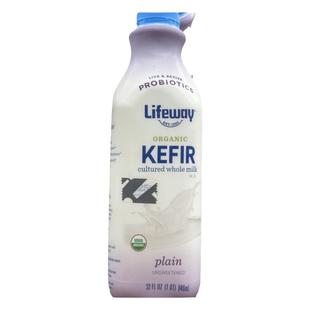 代购美国进口 Lifeway有机克菲尔式乳酪饮品/酸奶 无糖 原味