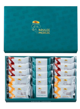 日本进口BRULEE MERIZE焦糖布丁奶油蛋挞点心夹心饼干零食伴手礼