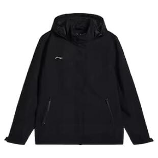 李宁运动风衣女士2026春季新款潮流连帽防泼水加绒保暖冲锋衣外套