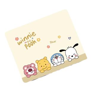 小号鼠标垫女生可爱卡通图案软垫办公娱乐加厚锁边电脑桌垫护腕垫