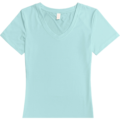 短袖t恤女短款莫代尔紧身打底v领