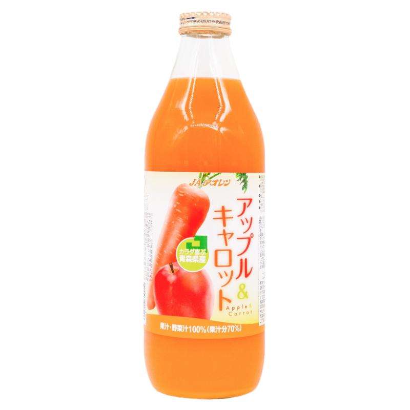 日本进口Shiny青森王林苹果汁希望の雫红苹果汁饮料1L/大瓶装