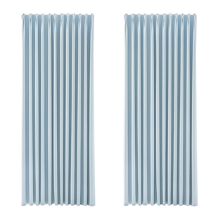 双面雪尼尔卧室窗帘遮光2026新款高级感客厅加厚奶蓝色全高温定型