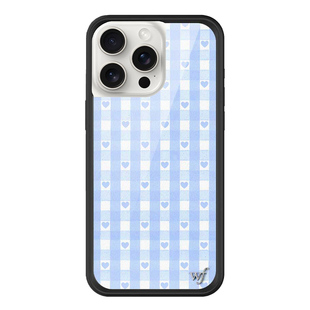 Wildflower爱心格子手机壳Gingham Hearts适用苹果iPhone16/15/14/Pro/Max硬壳全包保护套硅胶防摔时尚个性wf