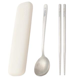 TAFUCO/泰福高纯钛筷子勺子套装餐具便携中学生上学个人专用儿童