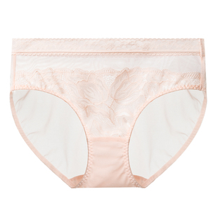 SCHIESSER舒雅女士蕾丝网布亲肤透气中腰三角内裤23628S