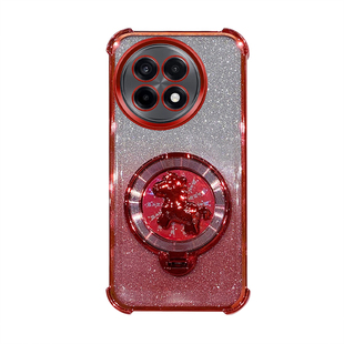 一加Ace5手机壳新年款马上有钱气囊防摔全包软壳适用OnePlusAce5Pro高端创意旋转陀螺支架简约时尚超薄保护套