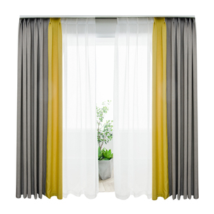 新款棉麻窗帘成品简约现代北欧卧室加厚防风遮阳全遮光窗帘布定制