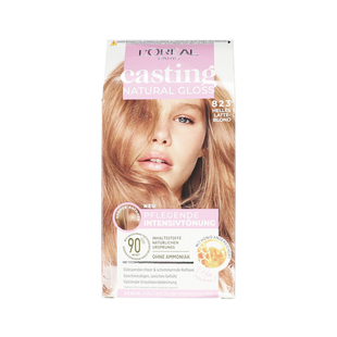 法国欧莱雅casting精油染发剂亚麻粉玫瑰金色奶茶色天然蜂蜜护发