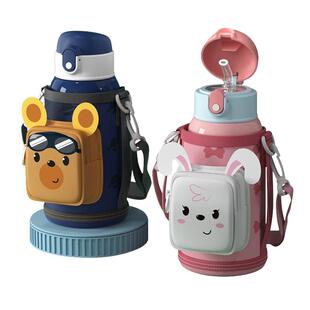 儿童保温杯带吸管316食品级男女小学生上学专用婴儿水壶宝宝杯子