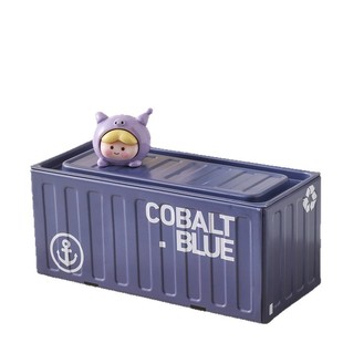 桌面微缩复古工业风货柜迷你小型集装箱收纳盒模型摆件桌搭小铁盒