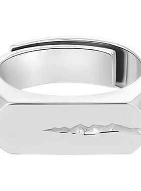 锤纹个性冷淡风男款戒指